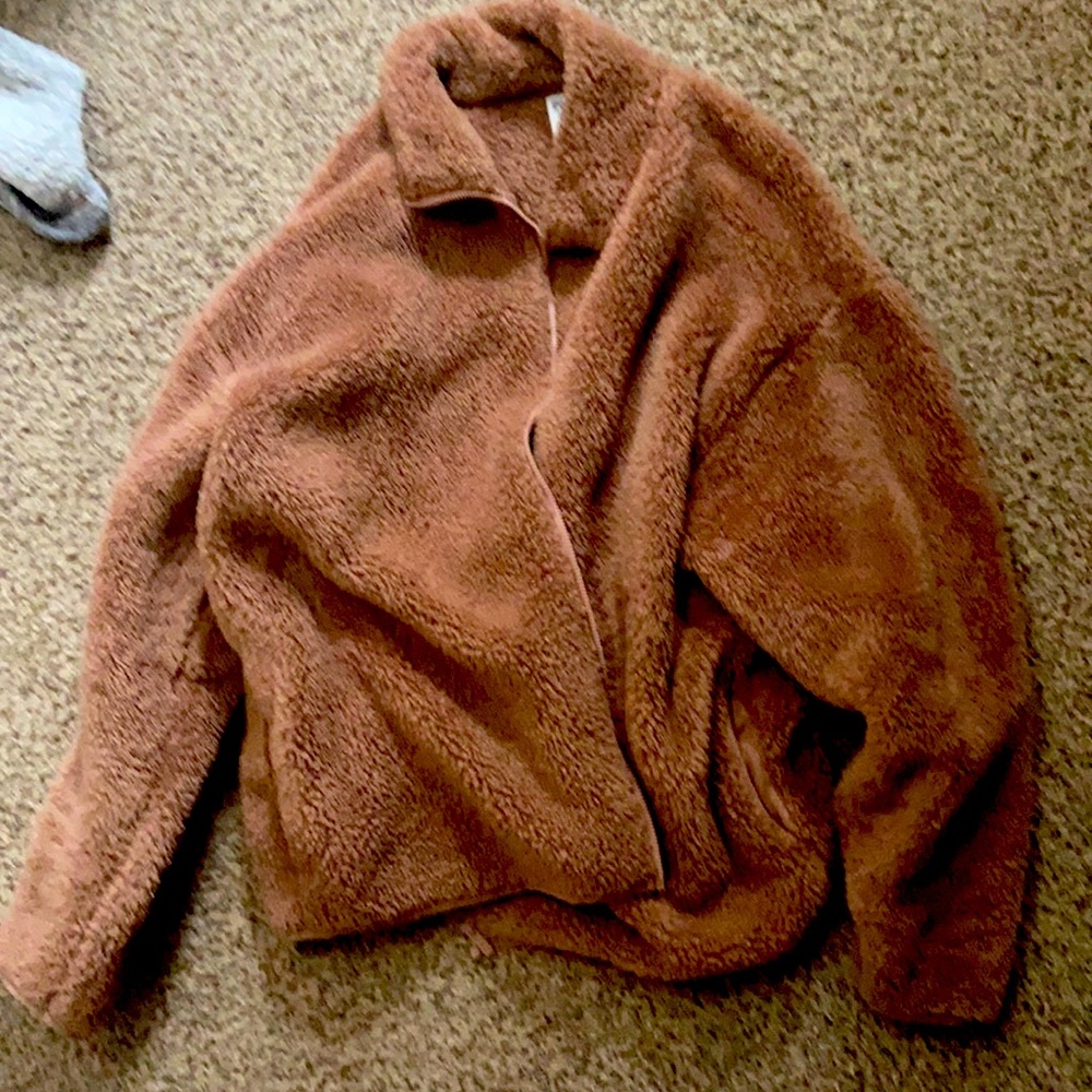 VS PINK Teddy Sherpa Zip